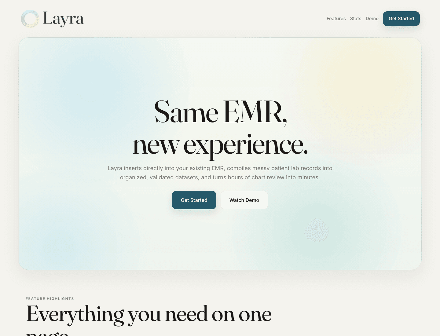 layra.xyz/labs webpage preview